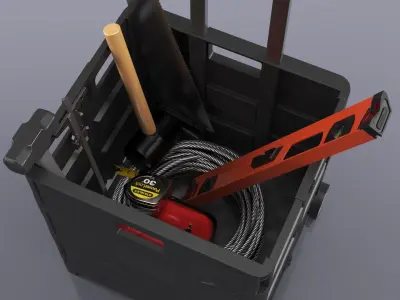  Black Rolling Case with Tools 
