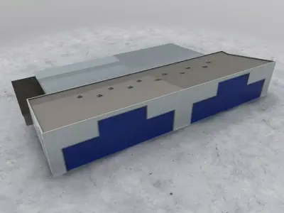 LBSF Hangar 5 Low-poly 3D model