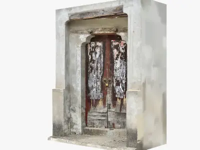 Chinese style rural house gate 3d scan 3D model