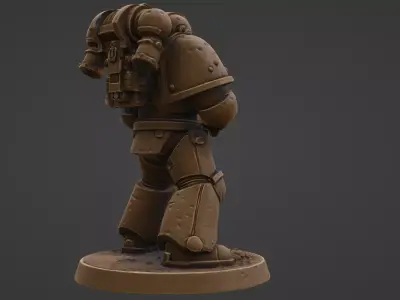 Power Armored Space Trooper with Carbine 3D print model