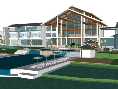 vacation spot-Resort-Fashion Leisure Hotel-0168 3D model