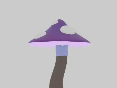magical glowing mushroom Free 3D model