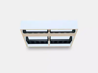 STALL Shoe cabinet with 4 compartments 1 Low-poly 3D model