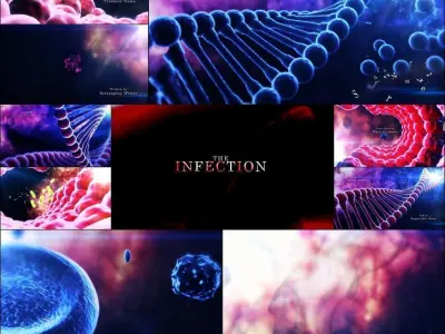 DNA Virus Blood Cell Bacteria Round Cell Microbiology Model 3D model