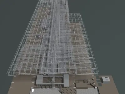 Factory buildings in structure 3D Model Pack