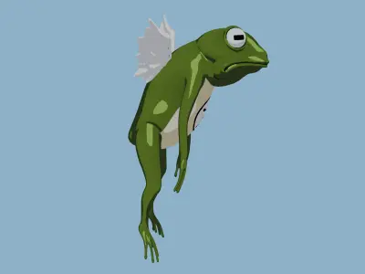 Winged Toad Summon Low-poly 3D model