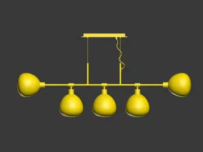Suspension of Erich MOD221 PL 05 G Gold Chrome 3D model