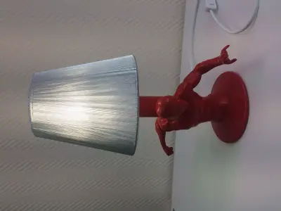 Lamp adapted to standard lampshades and LED GU-10 Free 3D model