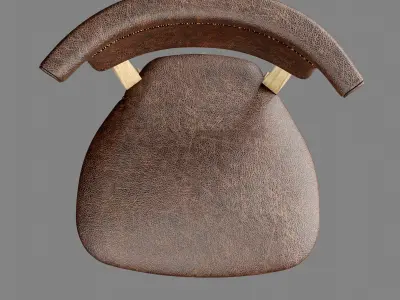 Bar stool 3D model 3