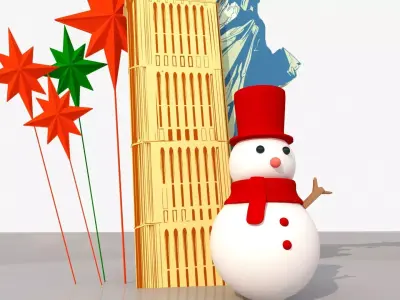 Cristmas Decorative Arch for Western Turism 3D model