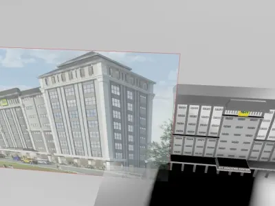 Sti building Low-poly 3D model