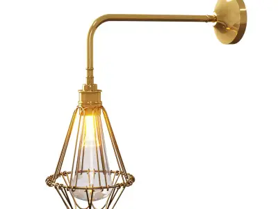 Wall Light PRAIA by Mullan Lighting 1 Gold 3D model