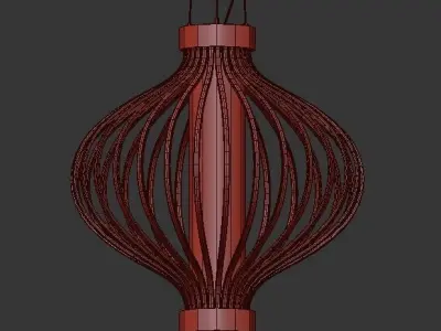 Setolamp setlamp - wooden pendant lamp 3D model