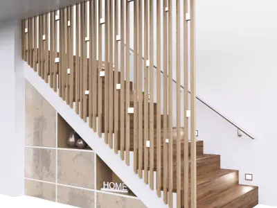 Stairs with light 3D model