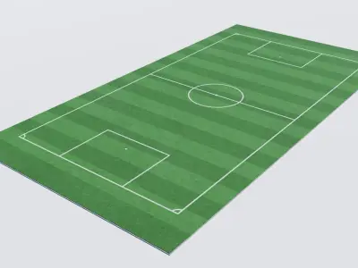Football Soccer Stadium Field 3D Model Pack