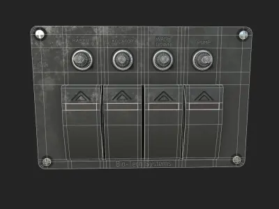 Switched Wall Panel Low-poly 3D model