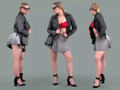 Bold Daring Provocatively Chic Girl 3D model