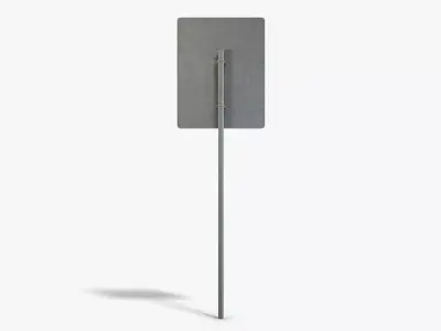 Sharp Corner Sign Low-poly 3D model