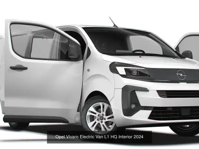 Opel e Vivaro Van HQ Interior 2025 3D Model Pack