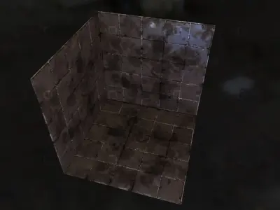 Dirty Tiles Material 3D model