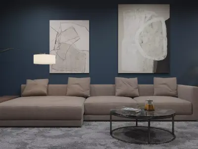 Modern a Living Room 3D model