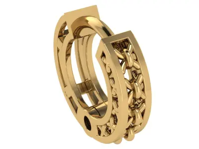 54 Plain Gold Hoops Earrings 3dm STL model Pack 3D print model