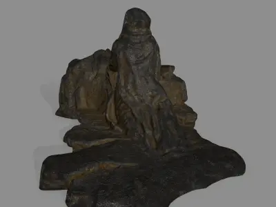 Jesus rock Low-poly 3D model