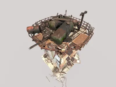 Abandoned Industrial Platform 3D model