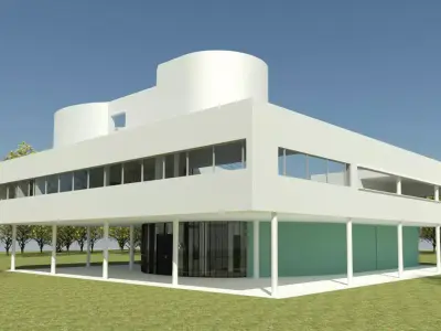 Villa Savoye Le Corbusier Revit 3D model