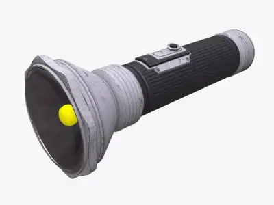 Old Flashlight Low-poly PBR Low-poly 3D model