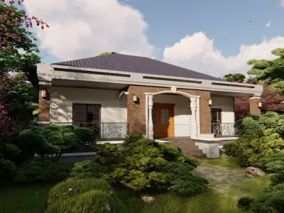 Modern House T2 3D model