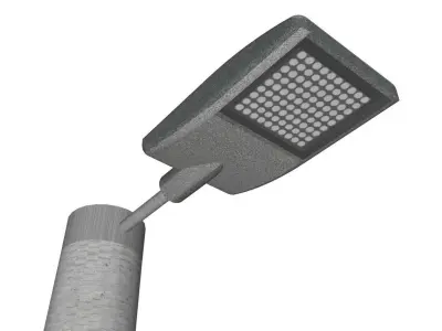 Concrete Lamp Post - Light Pole - Light Post - Street Light 21 3D model