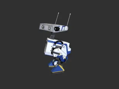 robot blue 3D print model