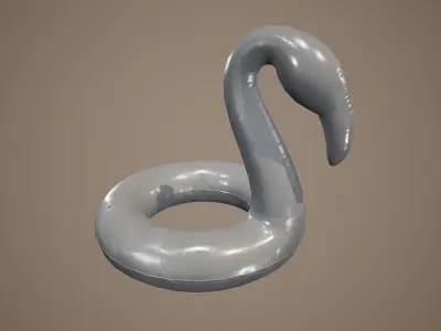 Flamingo Beach Buoy Low-poly 3D model