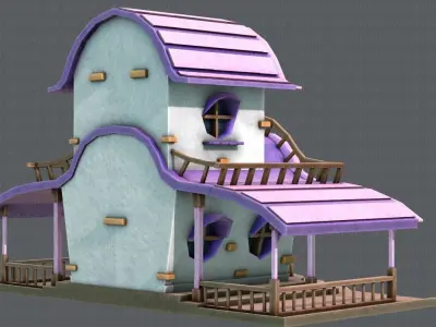 House Cartoon V01 Low-poly 3D model