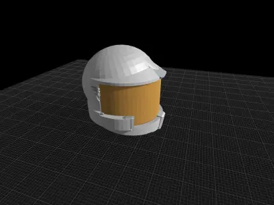 Sci-fi Action figure Helmet 3D print model