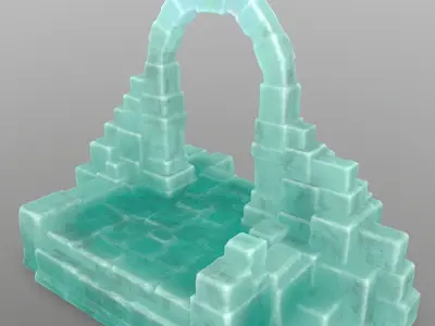 ice temple 2 Low-poly 3D model