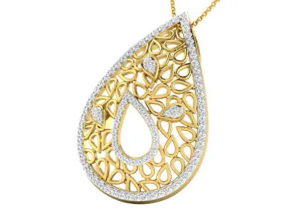 Pendant Earring Set 3dm STL OBJ FBX Render Details 3D print model shop