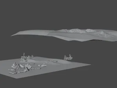 Desert Landscape 3D model