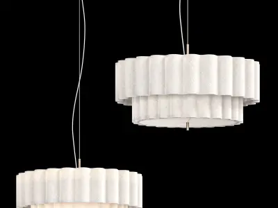 Folia Fabric Pendant Light 3D model
