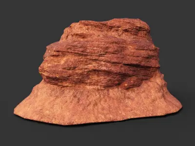 Low poly Sandstone Rock Formation - 210127 Low-poly 3D model