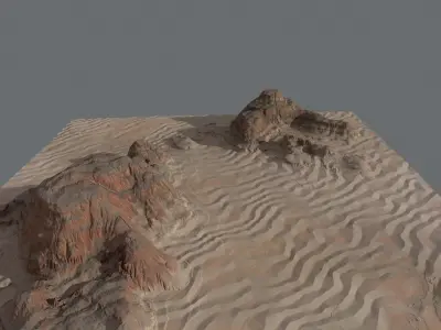 MARS - 2 LANDSCAPE LowPoly Low-poly 3D model