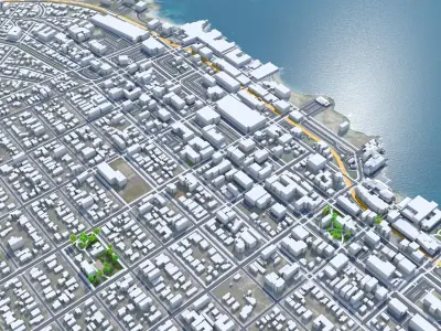 Monterey California USA Low-poly 3D model