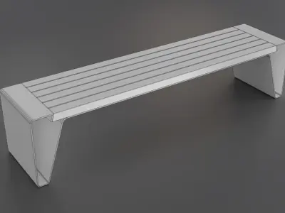 Modern Bench PBR Game Ready  Low-poly 3D model