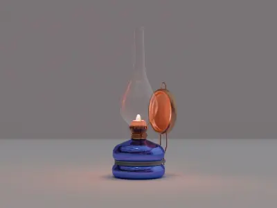 GassLamp Low-poly 3D model