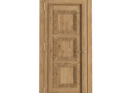 Modern wood door 3D model