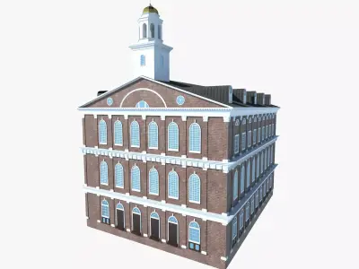 Faneuil Hall Marketplace Low-poly 3D model