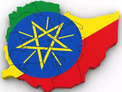 Political Map of Ethiopia 3D model