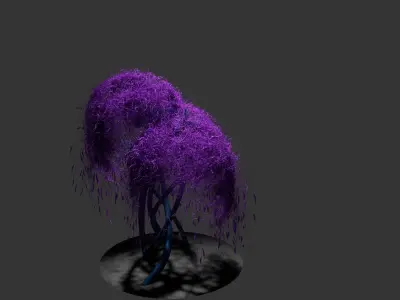 Fantasy alien tree - sci-fi vegetation for space environment  3D model
