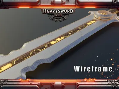 HeavySword SciFi I Low-poly 3D model